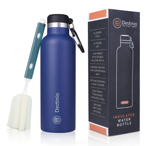 Destinio Insulated Bottle - 750 ML (Dark Blue)