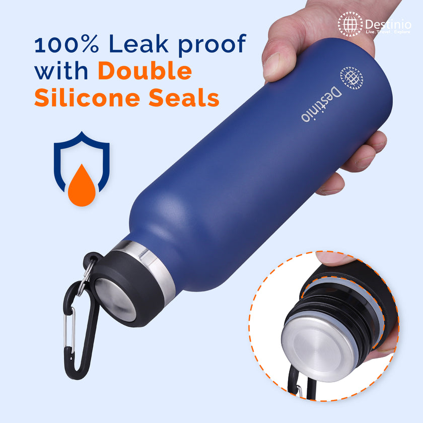 Destinio Insulated Bottle - 750 ML (Dark Blue)
