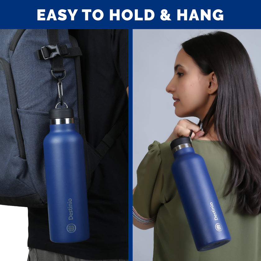 Destinio Insulated Bottle - 750 ML (Dark Blue)