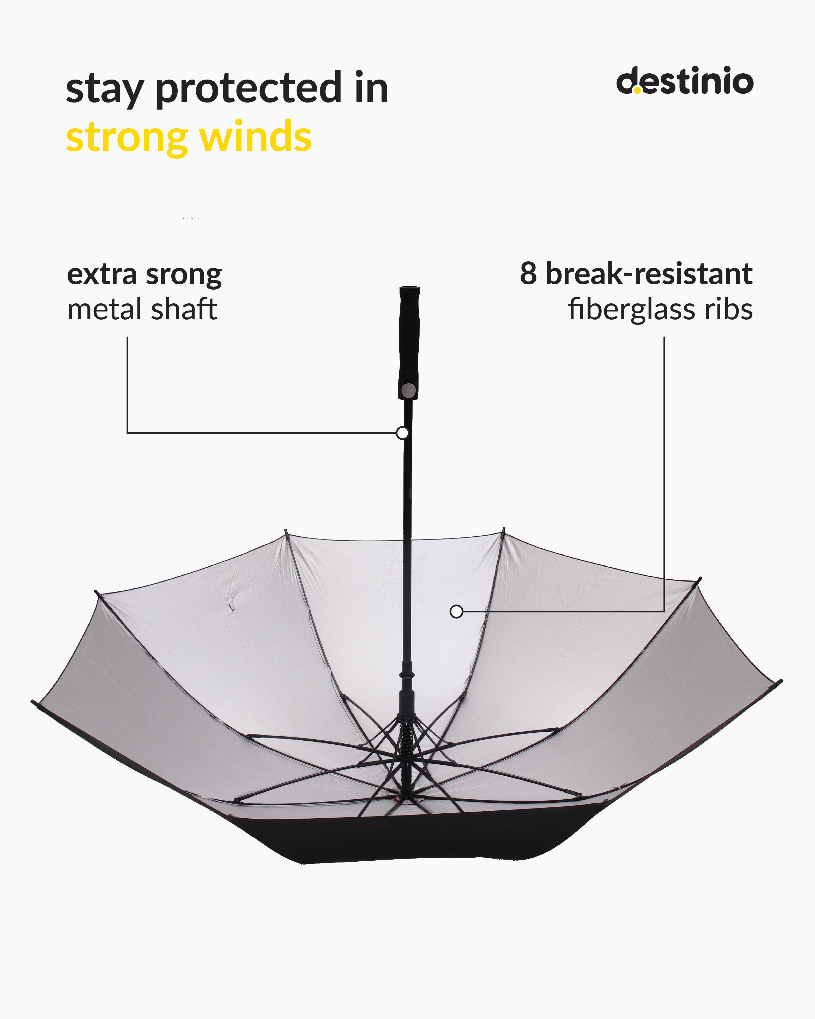 Destinio Golf umbrella - 27 Inches Black