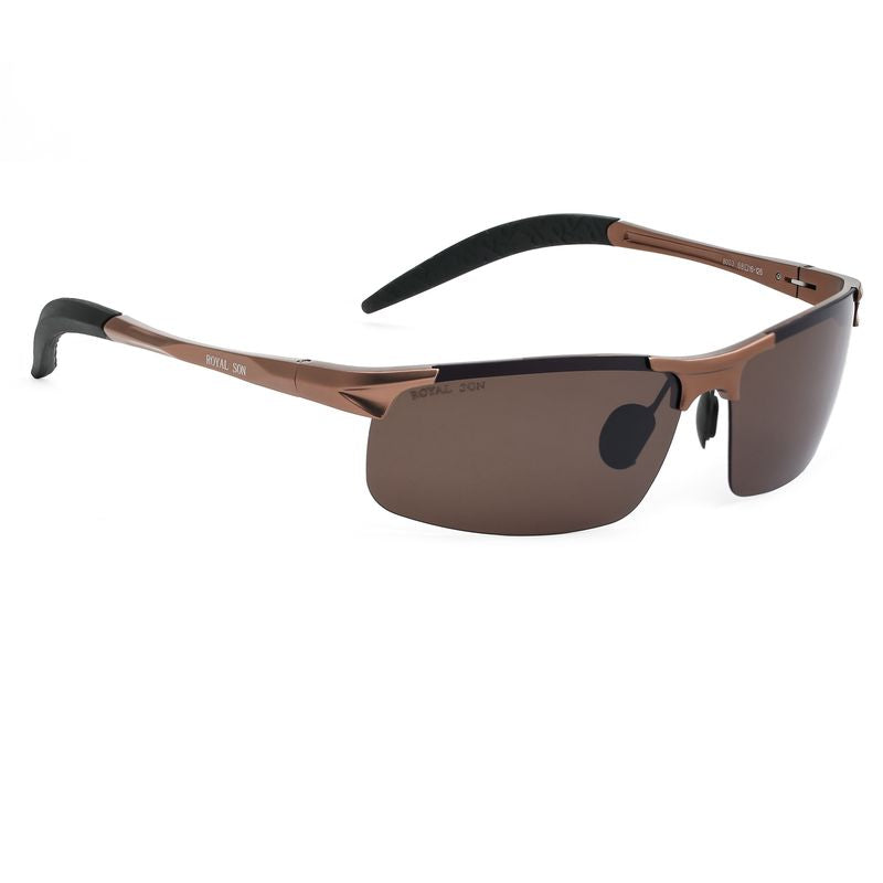 Royal Son Wrap-Around Polarized Men Sunglasses ( Colour - Brown )