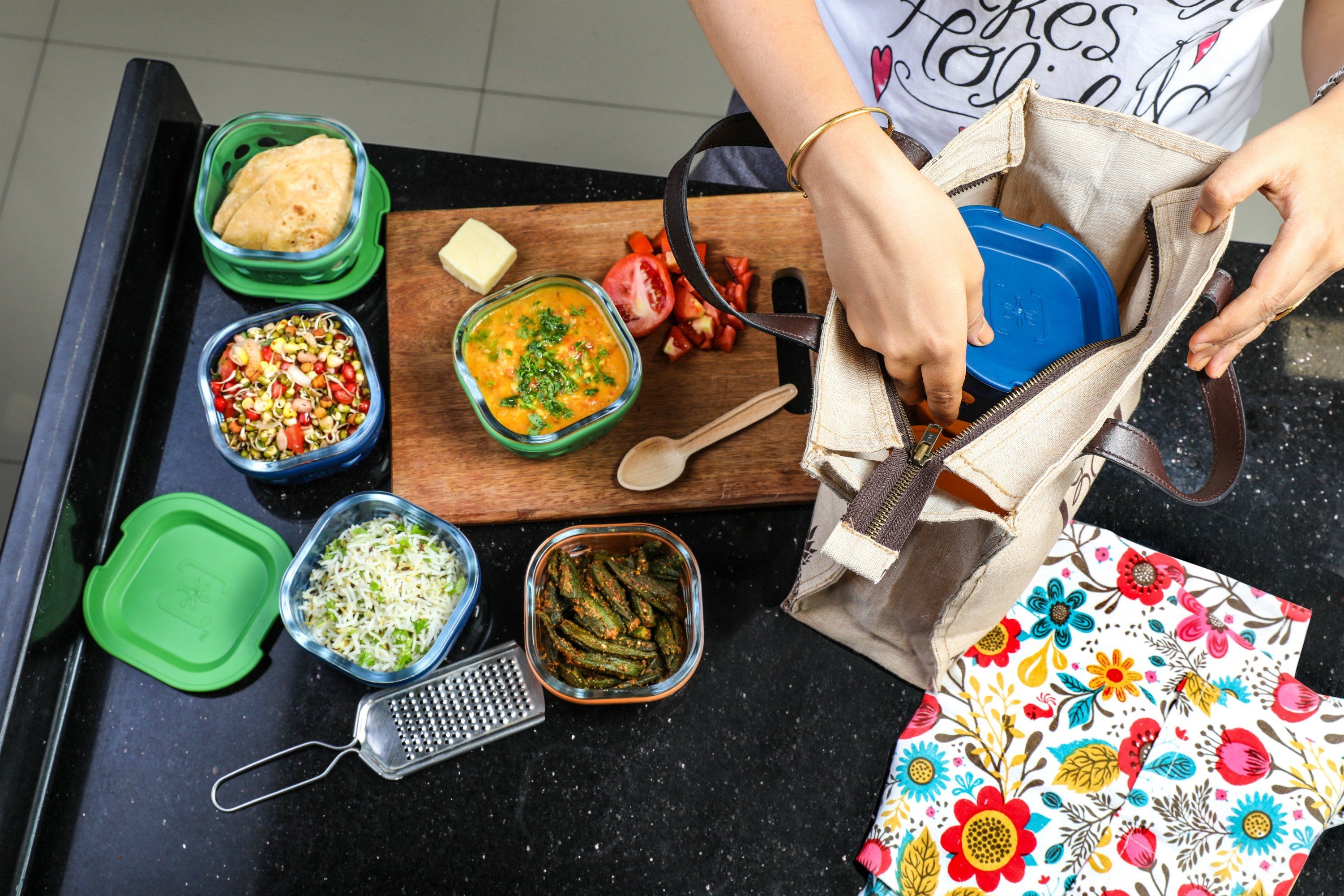 TintBox Borosilicate Glass Food Container with Protective Silicone Sleeve(300ml) - Store, Heat, Serve Lunchware TintBox