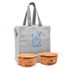 Borosilicate Glass Lunch Box-Set Of 2- with Canvas Carry Bag - Tintbox Combo TintBox Sunrise Orange