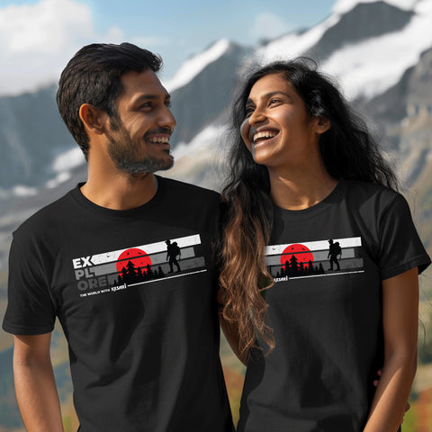 Unisex Kesari T shirt - Explore the world with Kesari, Black