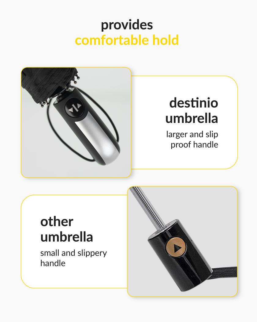 Destinio Black FG umbrella - 23 Inches Fibre Glass Frame