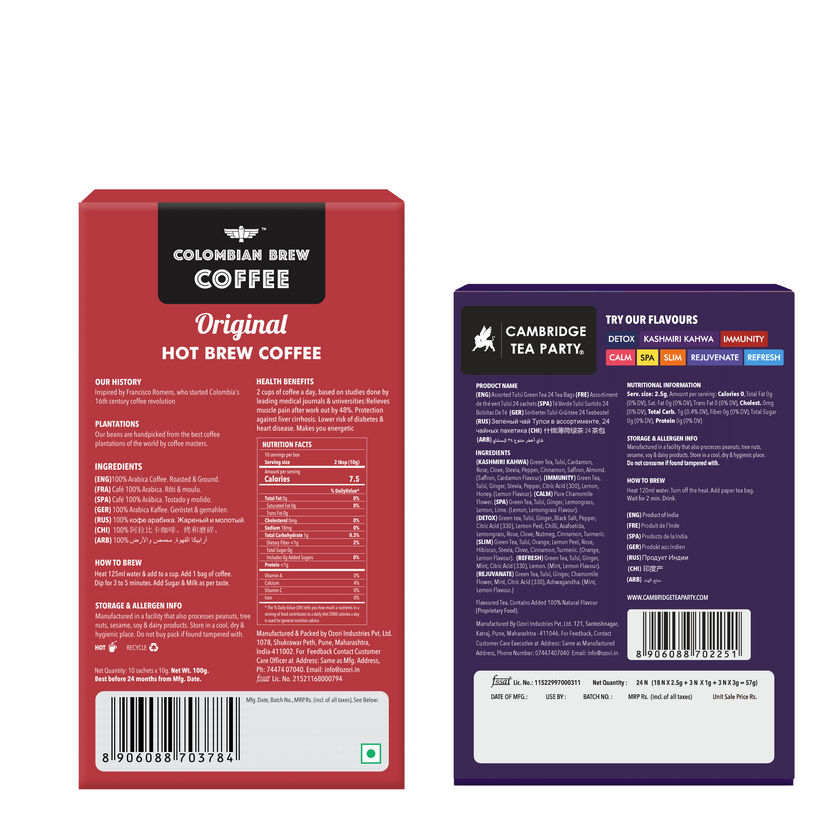 CB Original Hot Brew Coffee 10 Bags, 100g Box Pack of 2