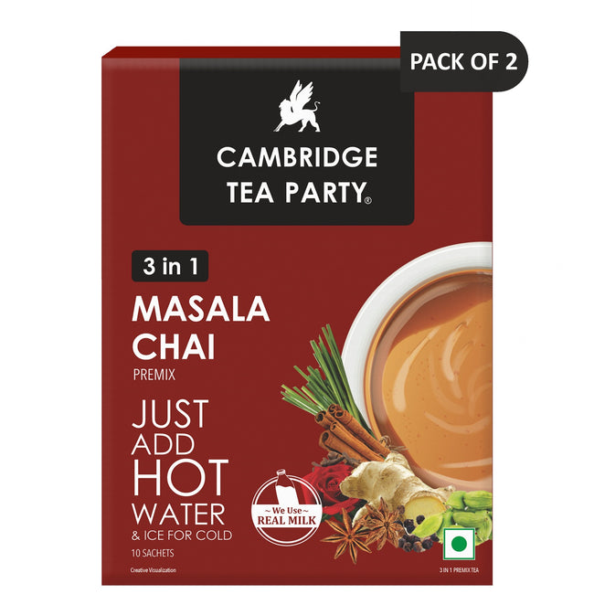 CTP 3 in 1 Masala Tea Premix 10 Sachets Box Pack of 2