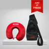 1500_Combo Kesari : Kesari Travel Neck Pillow + Cross bag: Trusted Kesari logo