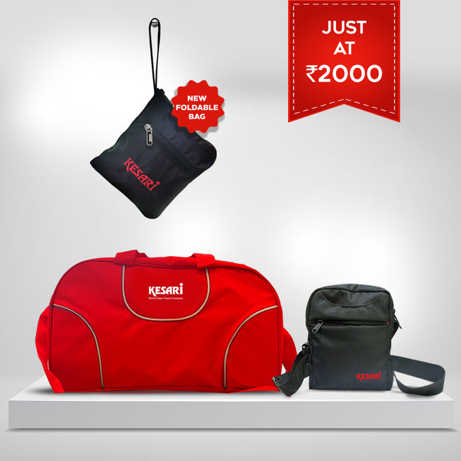 2000_Combo 5 Kesari: New Foldable Bag + Spark Bag + Shoulder Bag New