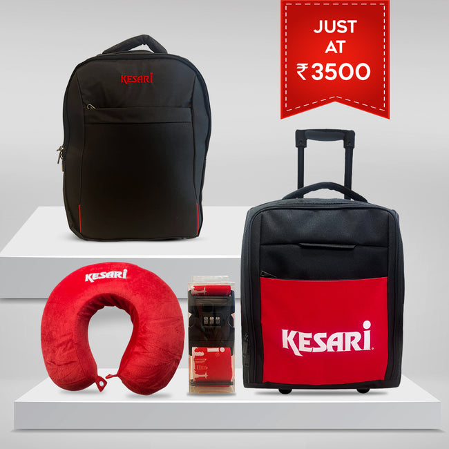 3500_Combo Kesari : Stroller Bag D + Backpack + Luggage Belt + Kesari Travel Neck Pillow