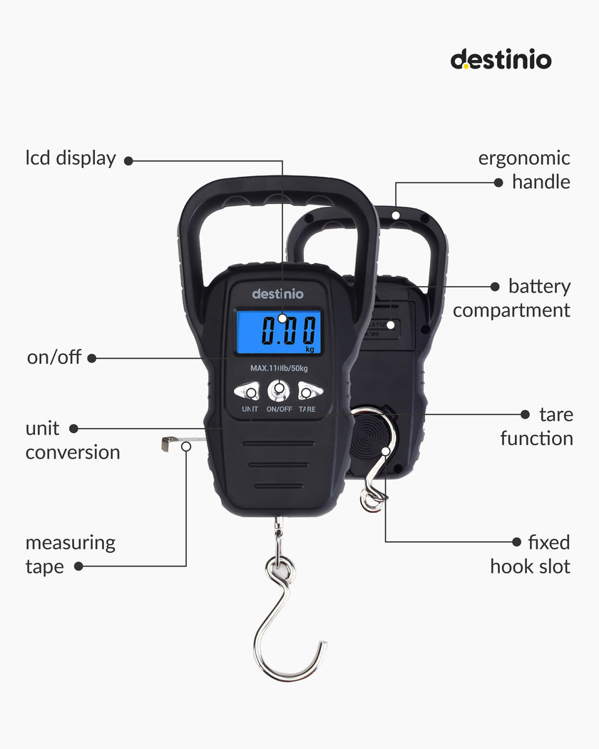 Destinio Hook luggage scale - Black