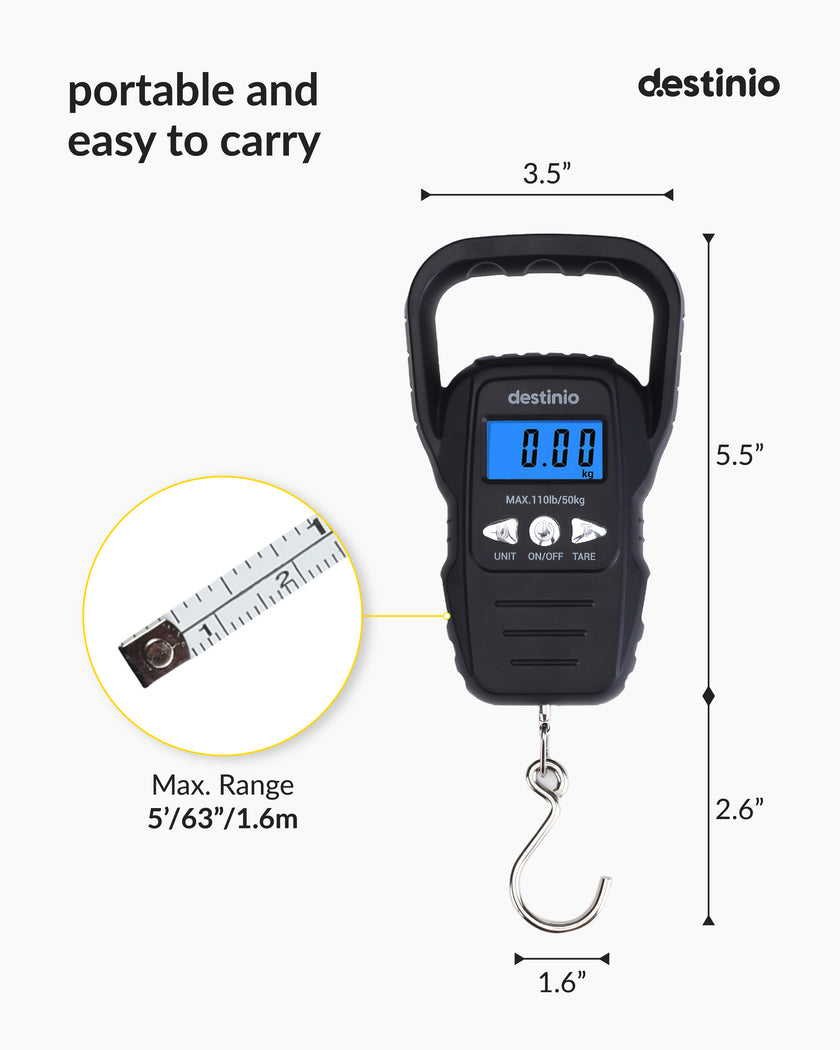 Destinio Hook luggage scale - Black