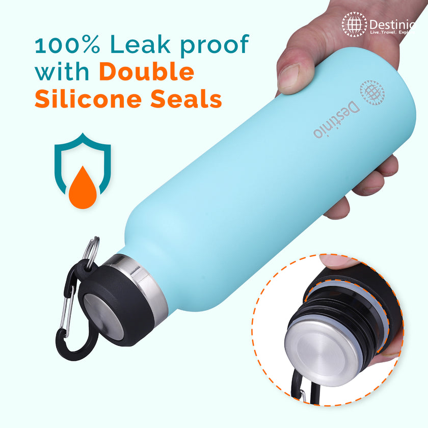 Destinio Insulated Bottle - 750 ML (Light Blue)