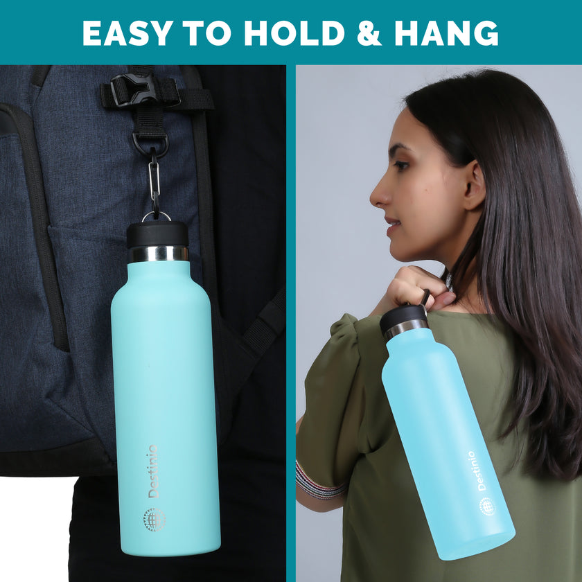 Destinio Insulated Bottle - 750 ML (Light Blue)