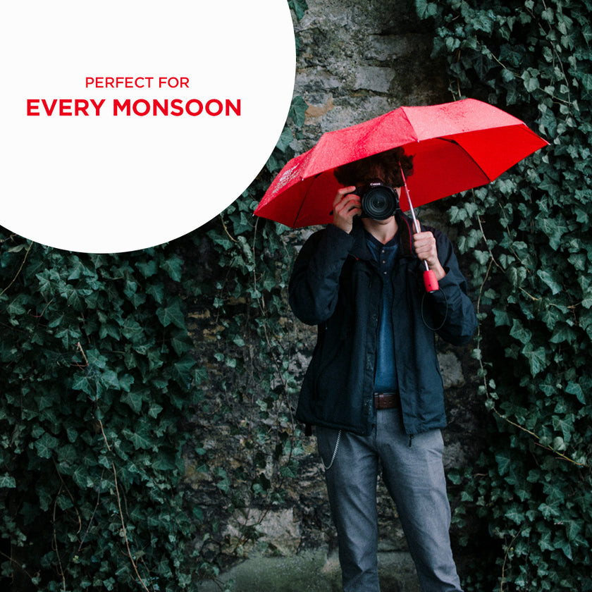 KESARI 3 FOLD UMBRELLA-RED