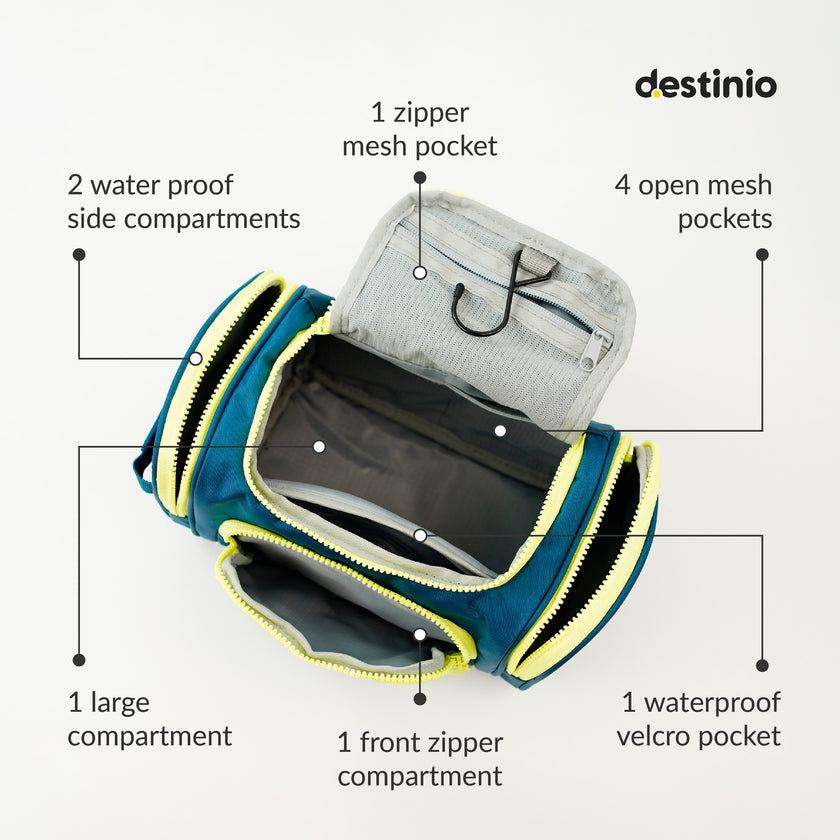 Destinio Toiletry Bag PD - Blue (Small)