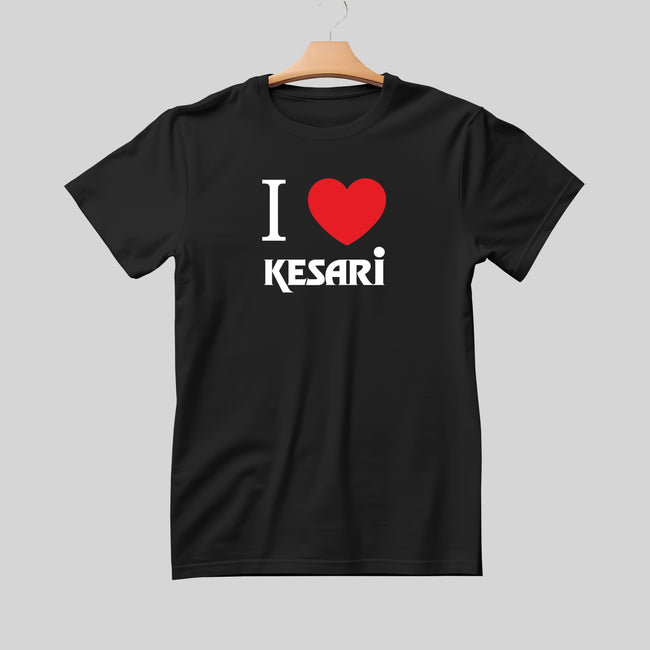 Unisex T shirts - I Love Kesari , Black