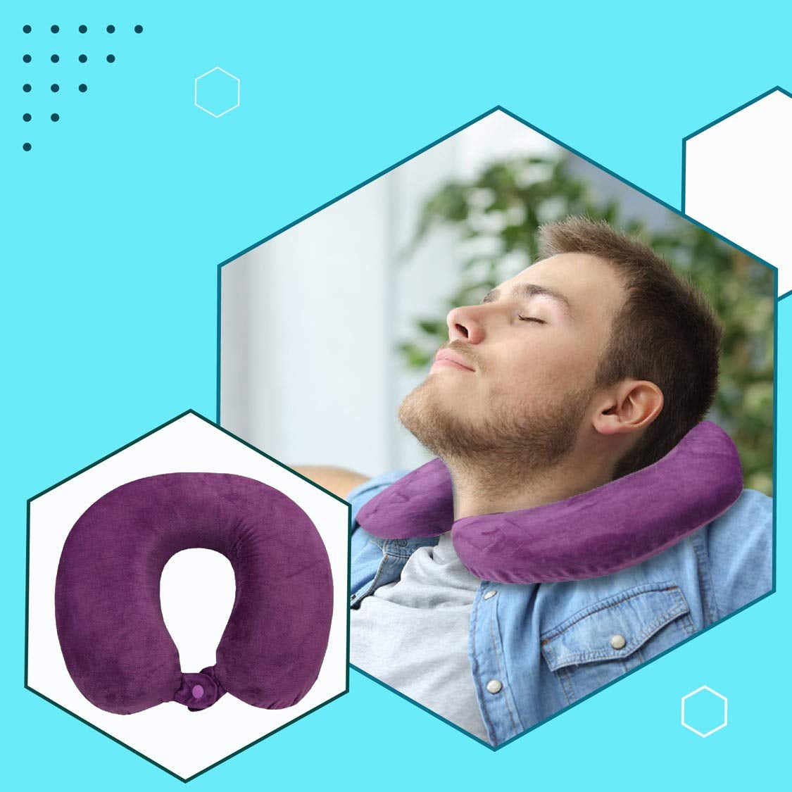 U Shaped Memory Foam Travel Neck Pillow