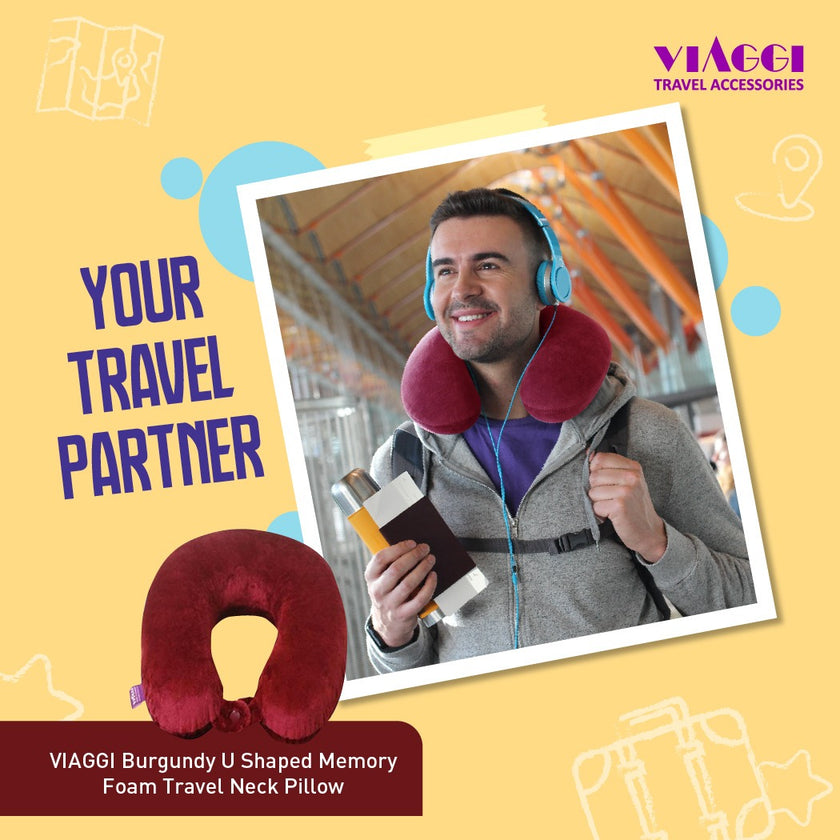 Memory Foam Travel Neck Pillow