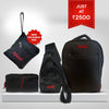 2500_Combo 4 Kesari : Cross bag  + Bag pack + Multi Utility Pouch + Foldable bag