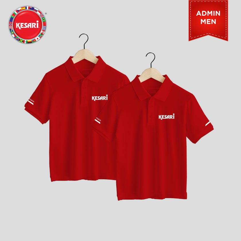 Kesari Uniform - RED T-shirts for Admin Men - 2 Tshirts