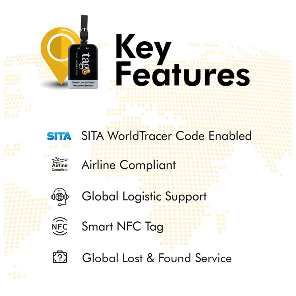 Bag Security Tag | Luggage Tag with SITA World Tracer Code