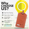 Dolphin Genuine Leather BLE-Enabled Smart Luggage Tracker Tag for Suitcase, Backpack and More