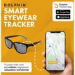 Dolphin Smart Spec Finder Eyewear Tracker, Rechargeable Glasses Tracker, Black