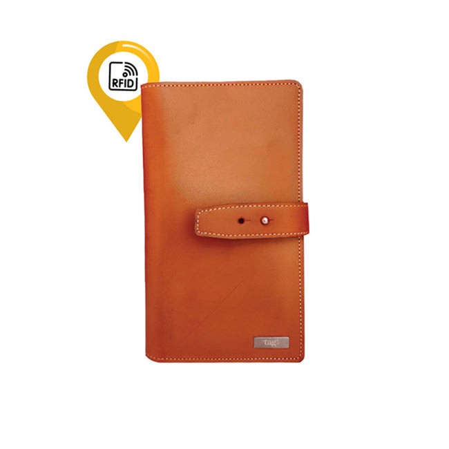 Family Passport Holder with 6 Slots, RFID Blocking Technology (Tan)