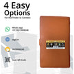 Family Passport Holder with 6 Slots, RFID Blocking Technology (Tan)