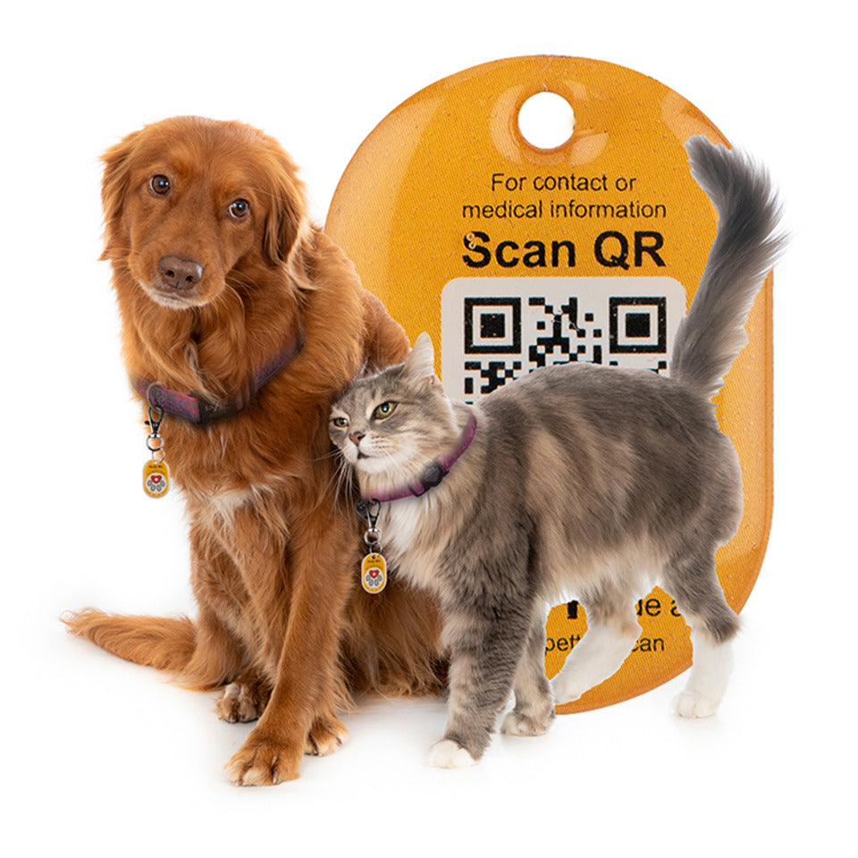 Genie Smart Pet Tag, Dog and Cat Tag with QR Code for Tracking Location