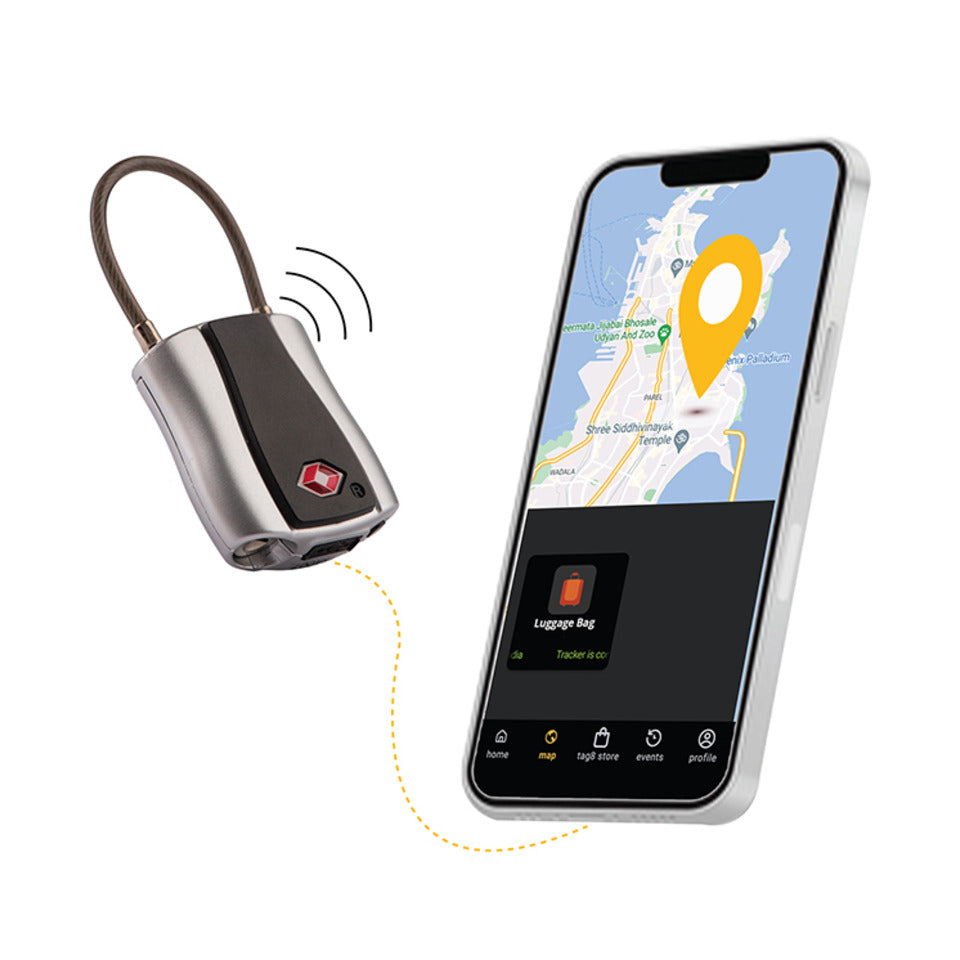 Dolphin Smart Keyless Bluetooth Padlock For Luggage, Suitcase | Unlock via Phone App