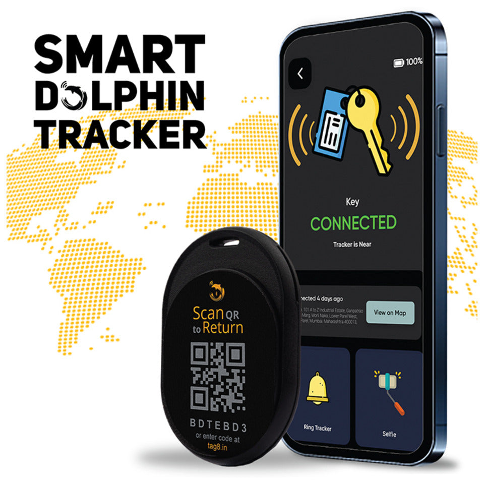 Dolphin Smart Tracker Max, Mini Bluetooth Tag to Locate Item in Approximate Range