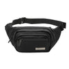 Destinio Travel Waist Pouch Bag for Men and Women, 46 Inches Strap, Black, Polyester Fabric