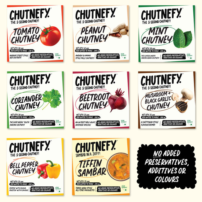 Ultimate Tiffin Combo | 7 Chutneys + Sambar | 20% Off!