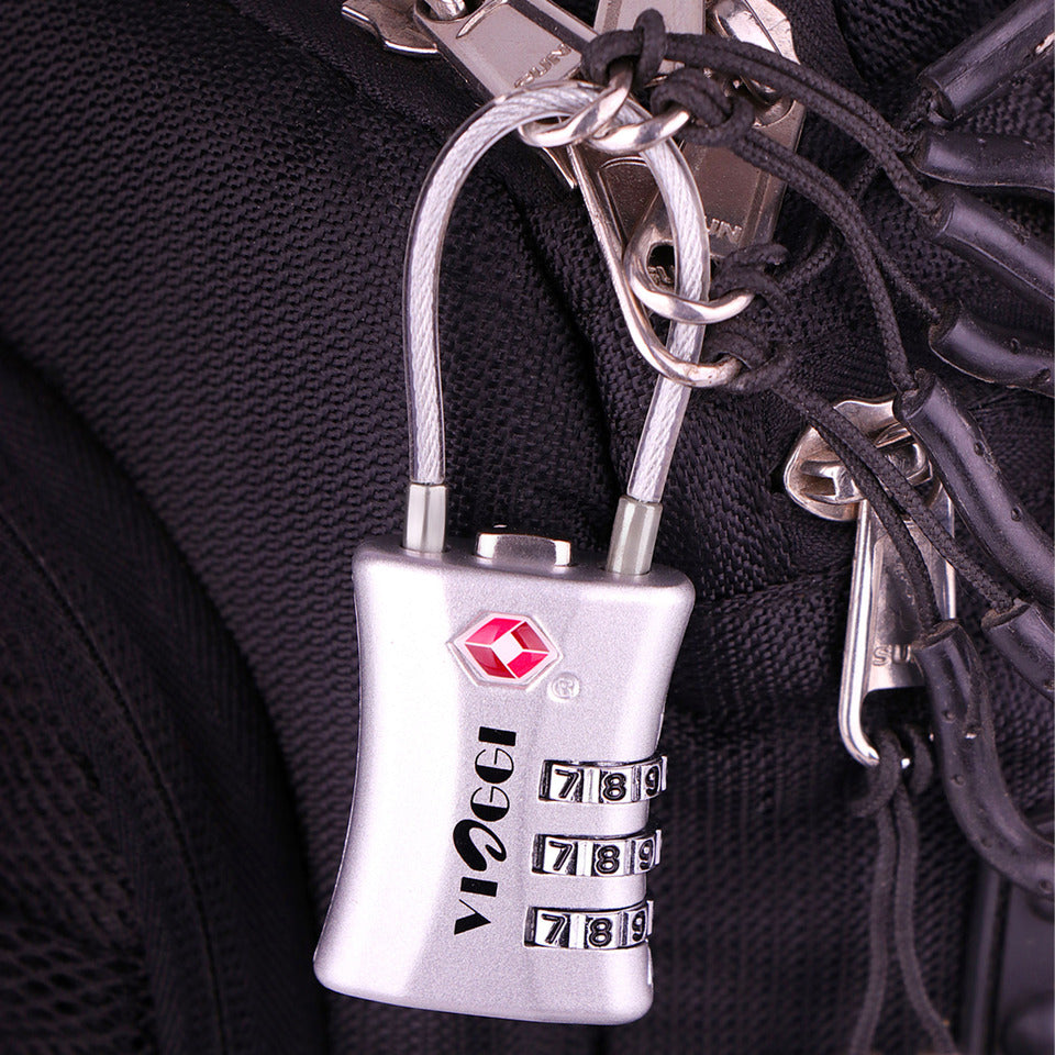 3 Dial Resettable Combination Cable Padlock