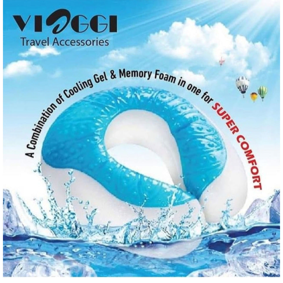 Memory Foam Travel Pillow with Cool Gel